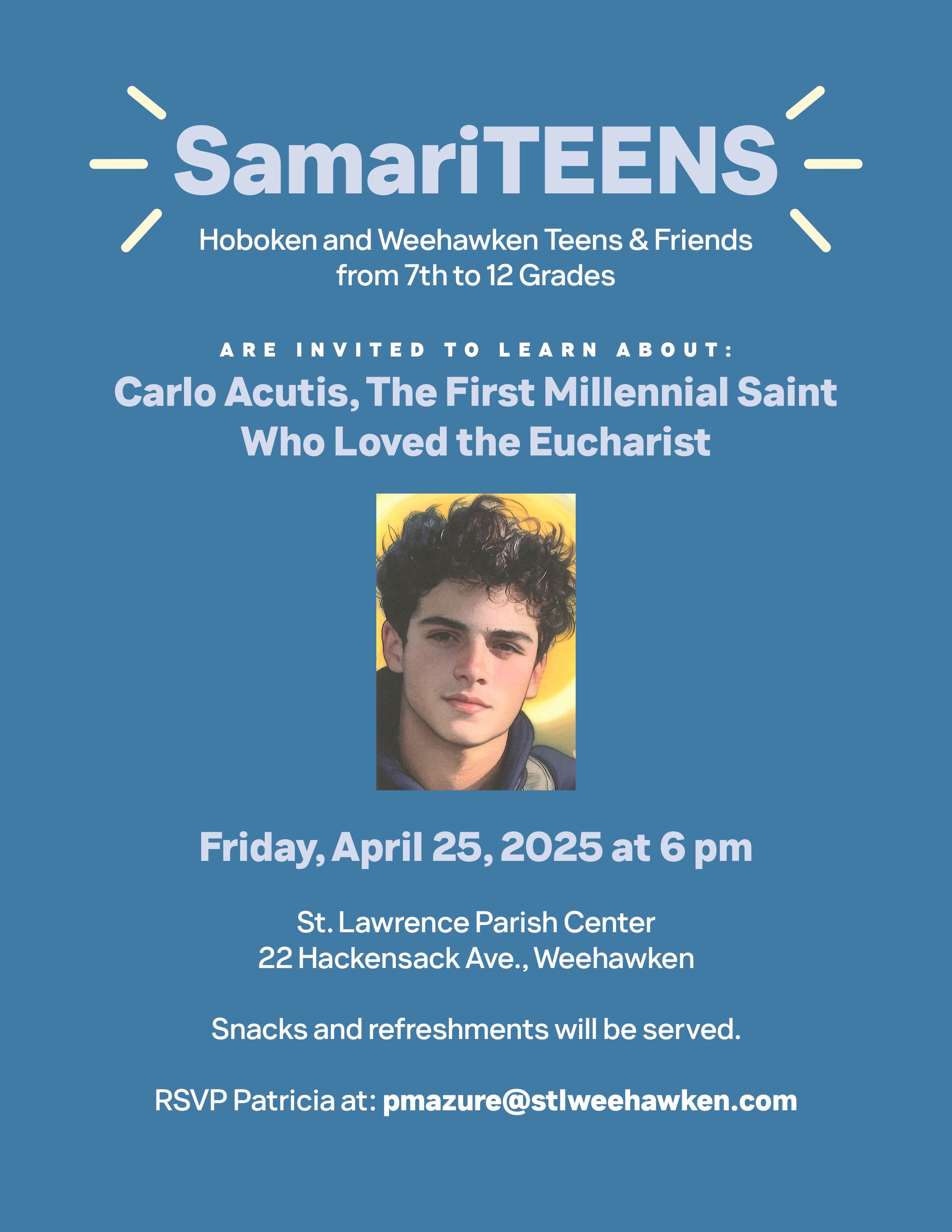 OLG SamariTEENS TALKS Flyer